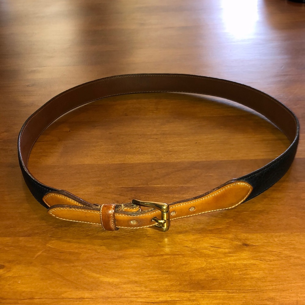 Leather Contrast Brown and Tan Women’s Belt